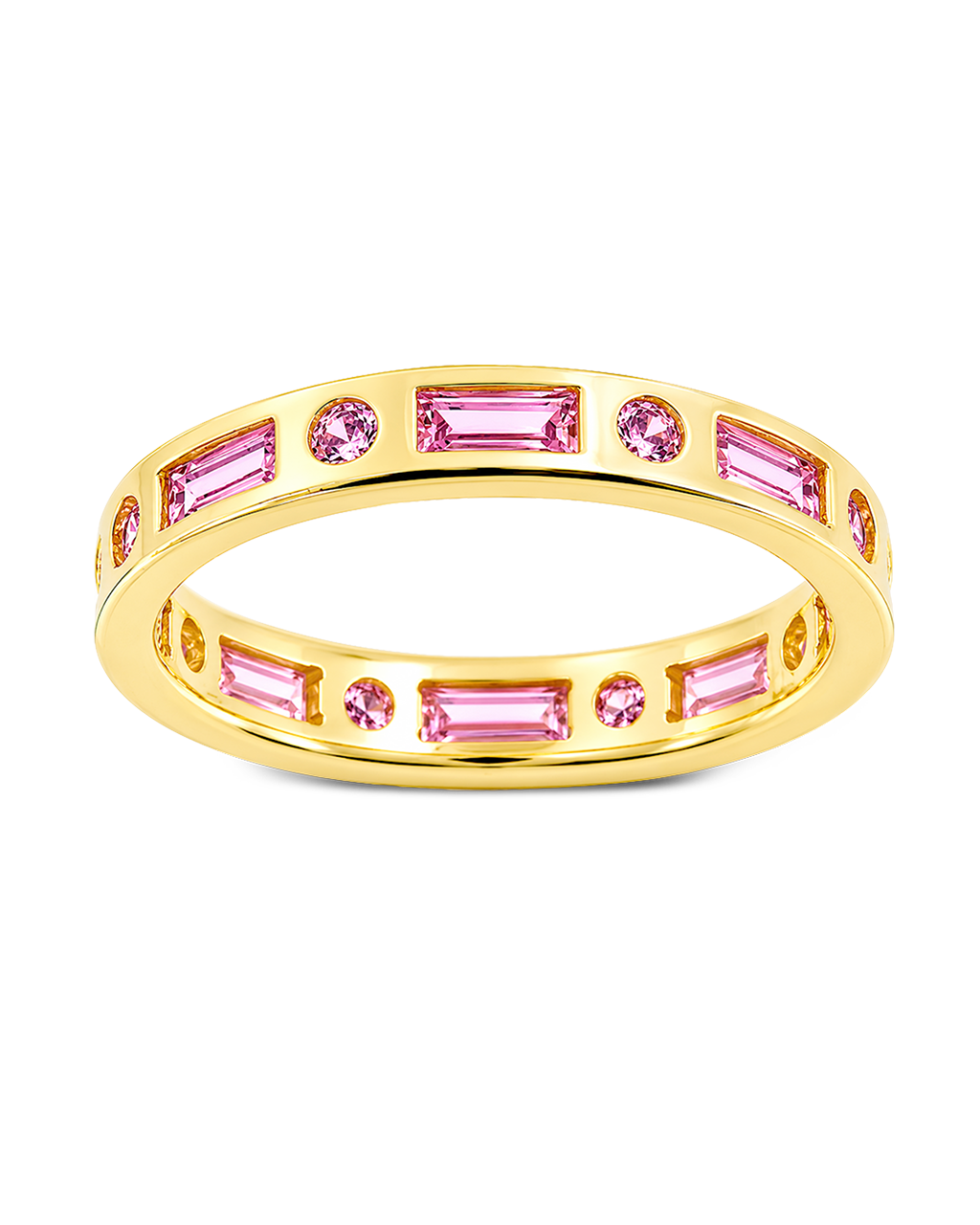 Sterling Silver Light Pink CZ Ethel Ring