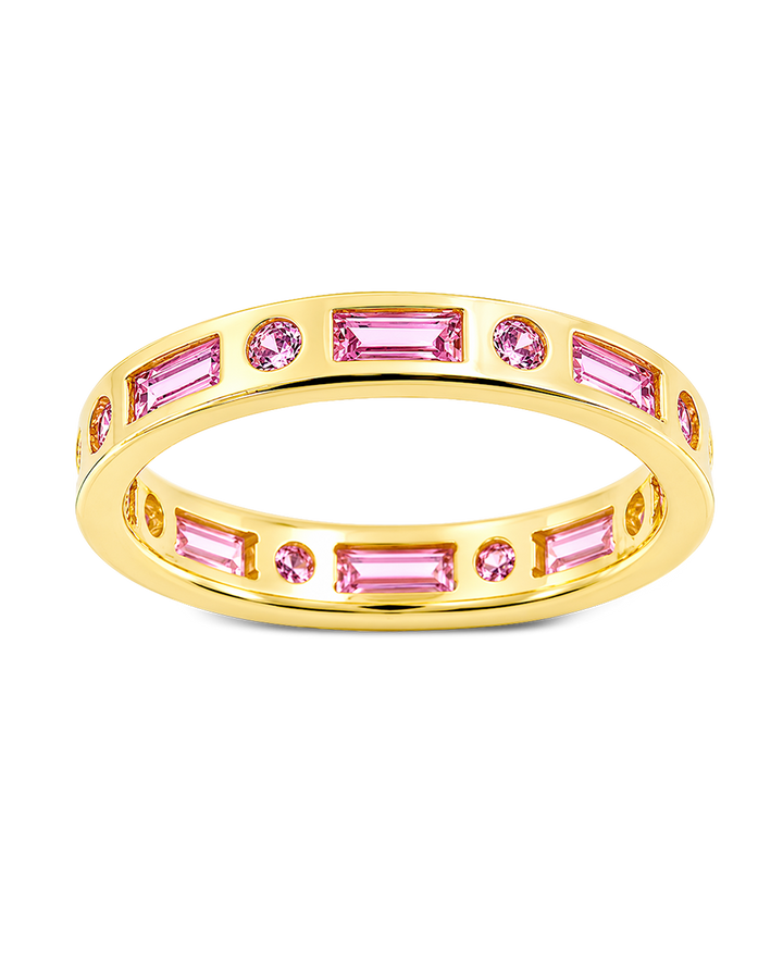 Sterling Silver Light Pink CZ Ethel Ring