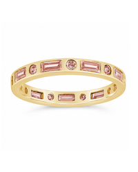 Sterling Silver Light Pink CZ Ethel Ring