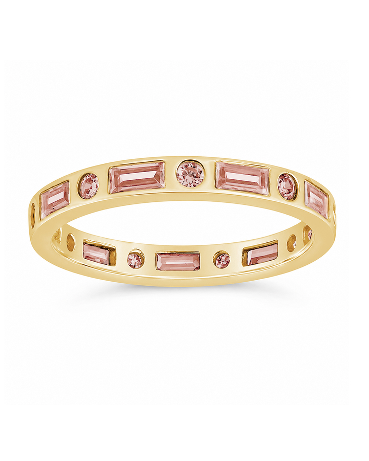 Sterling Silver Light Pink CZ Ethel Ring