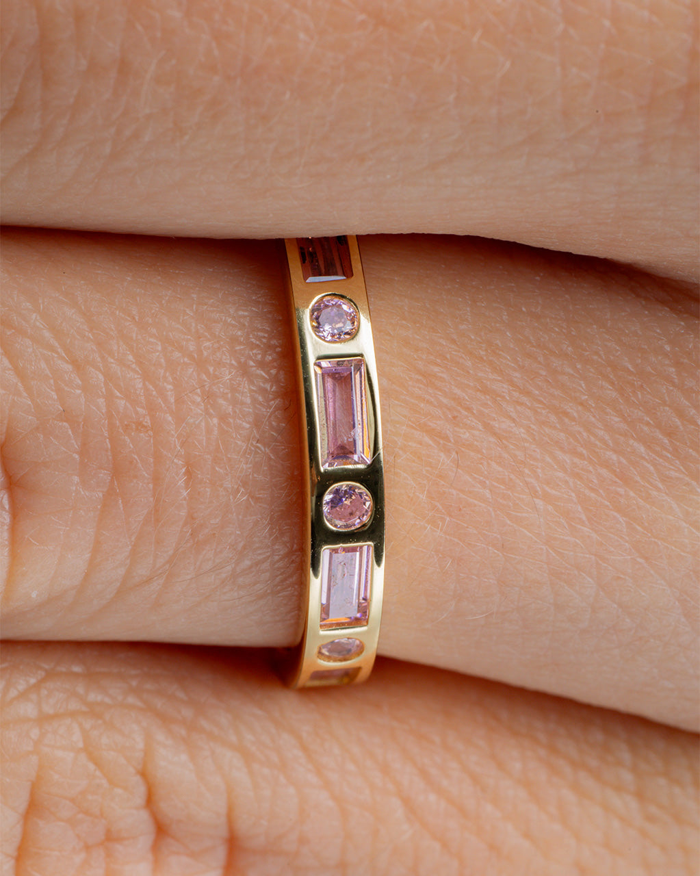 Sterling Silver Light Pink CZ Ethel Ring
