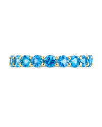 Sterling Silver Gracie Aquamarine CZ Eternity Ring