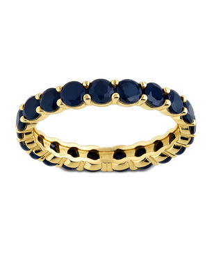 Sterling Silver Gracie Black CZ Eternity Ring