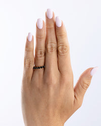 Sterling Silver Gracie Black CZ Eternity Ring