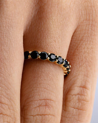 Sterling Silver Gracie Black CZ Eternity Ring