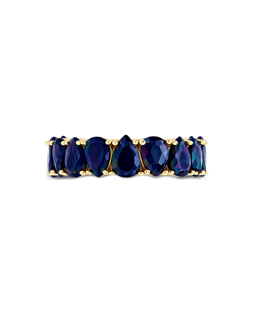 Sterling Silver Janis Black CZ Eternity Band Ring