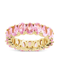 Sterling Silver Janis Light Pink CZ Eternity Band Ring