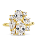Sterling Silver Oval Cluster Statement Ring