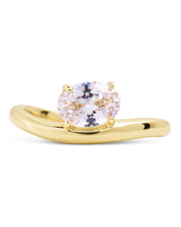 Sterling Silver Eclipse Oval Pinky Ring