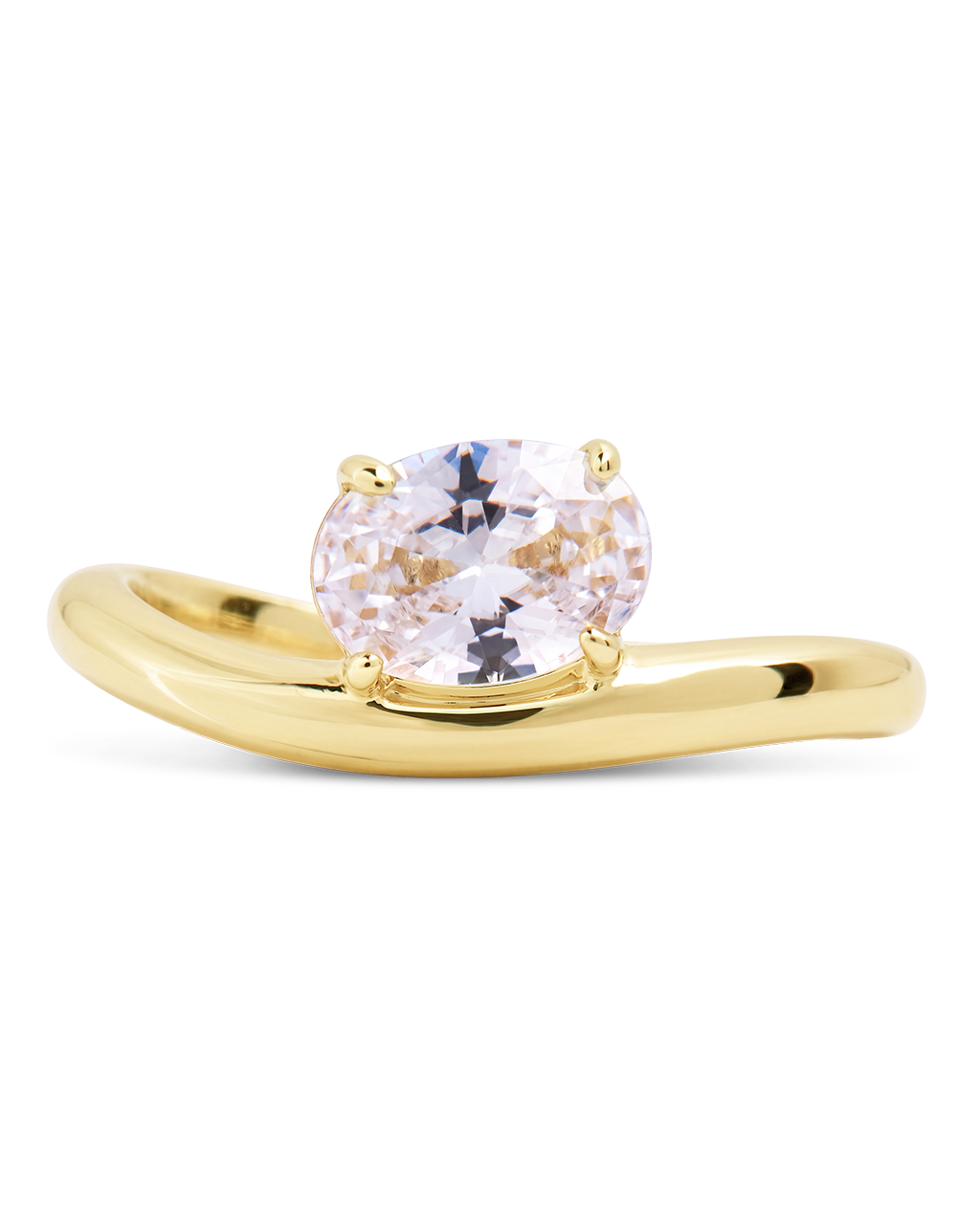 Sterling Silver Eclipse Oval Pinky Ring