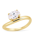 Sterling Silver Eclipse Oval Pinky Ring