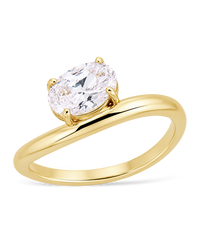 Sterling Silver Eclipse Oval Pinky Ring