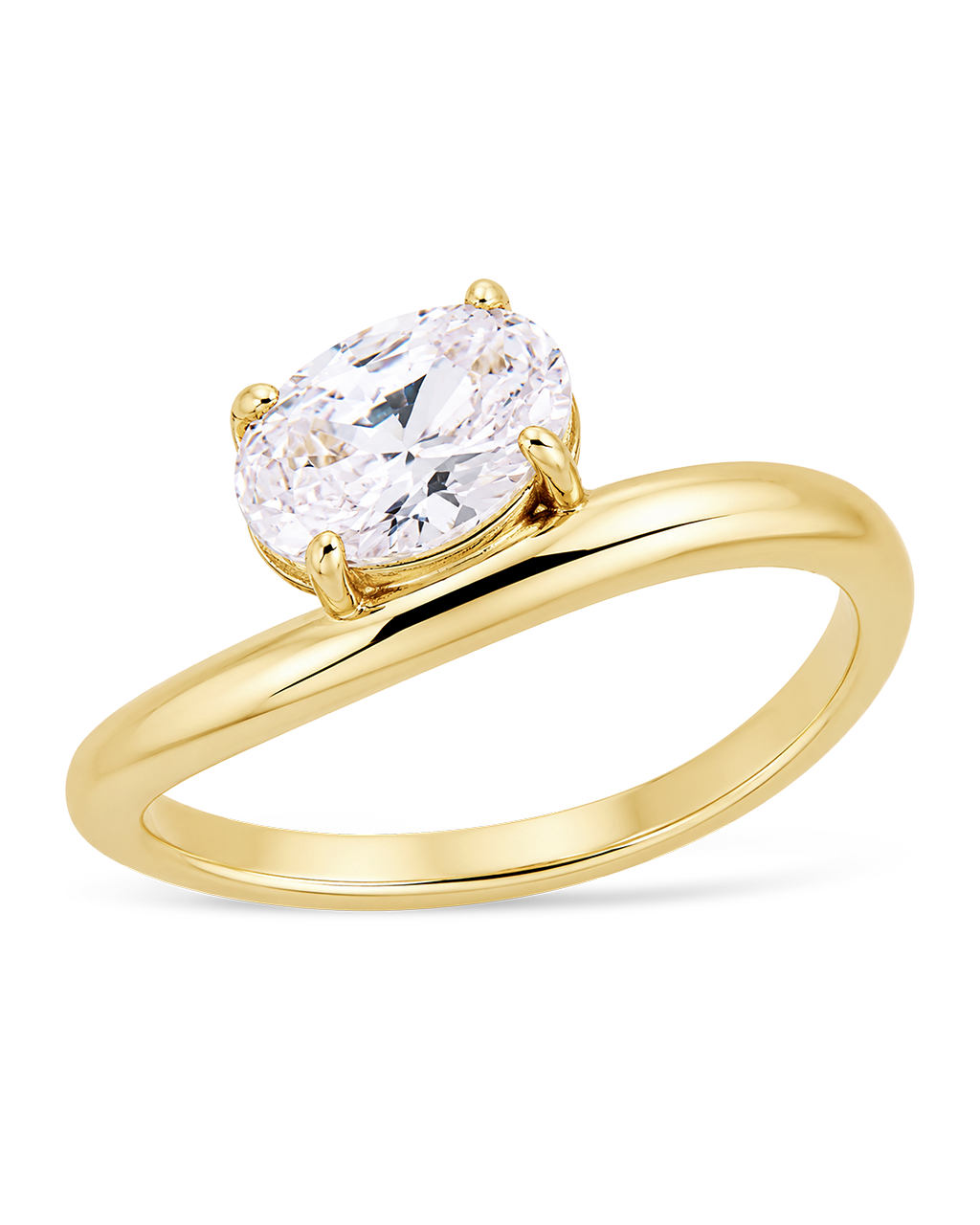 Sterling Silver Eclipse Oval Pinky Ring