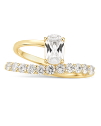 Sterling Silver Nova Cushion Pinky Ring