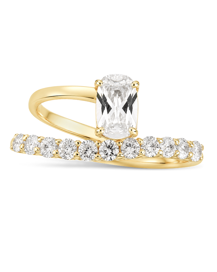 Sterling Silver Nova Cushion Pinky Ring