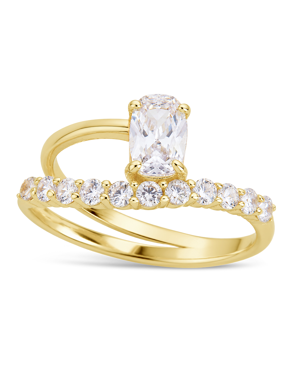 Sterling Silver Nova Cushion Pinky Ring