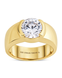 Sterling Silver Dua Bezel Ring