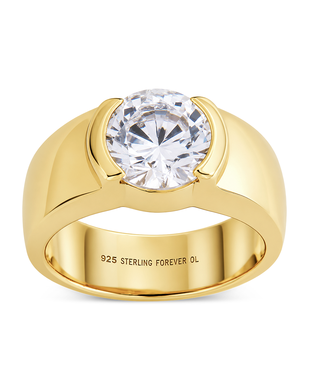 Sterling Silver Dua Bezel Ring
