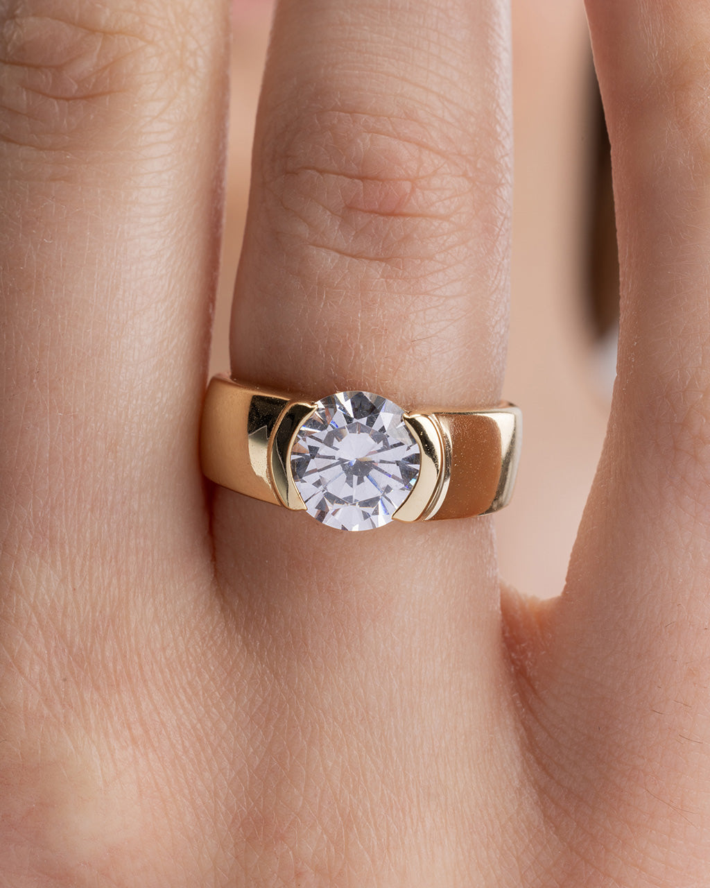 Sterling Silver Dua Bezel Ring