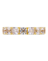 Sterling Silver Asscher Cut CZ Eternity Ring