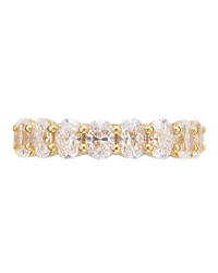 Sterling Silver Oval Cut CZ Eternity Ring