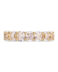 Sterling Silver Cushion Cut CZ Eternity Ring