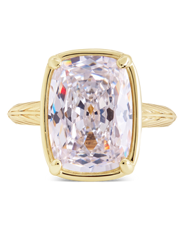 Sterling Silver Midi Elongated Cushion Ring
