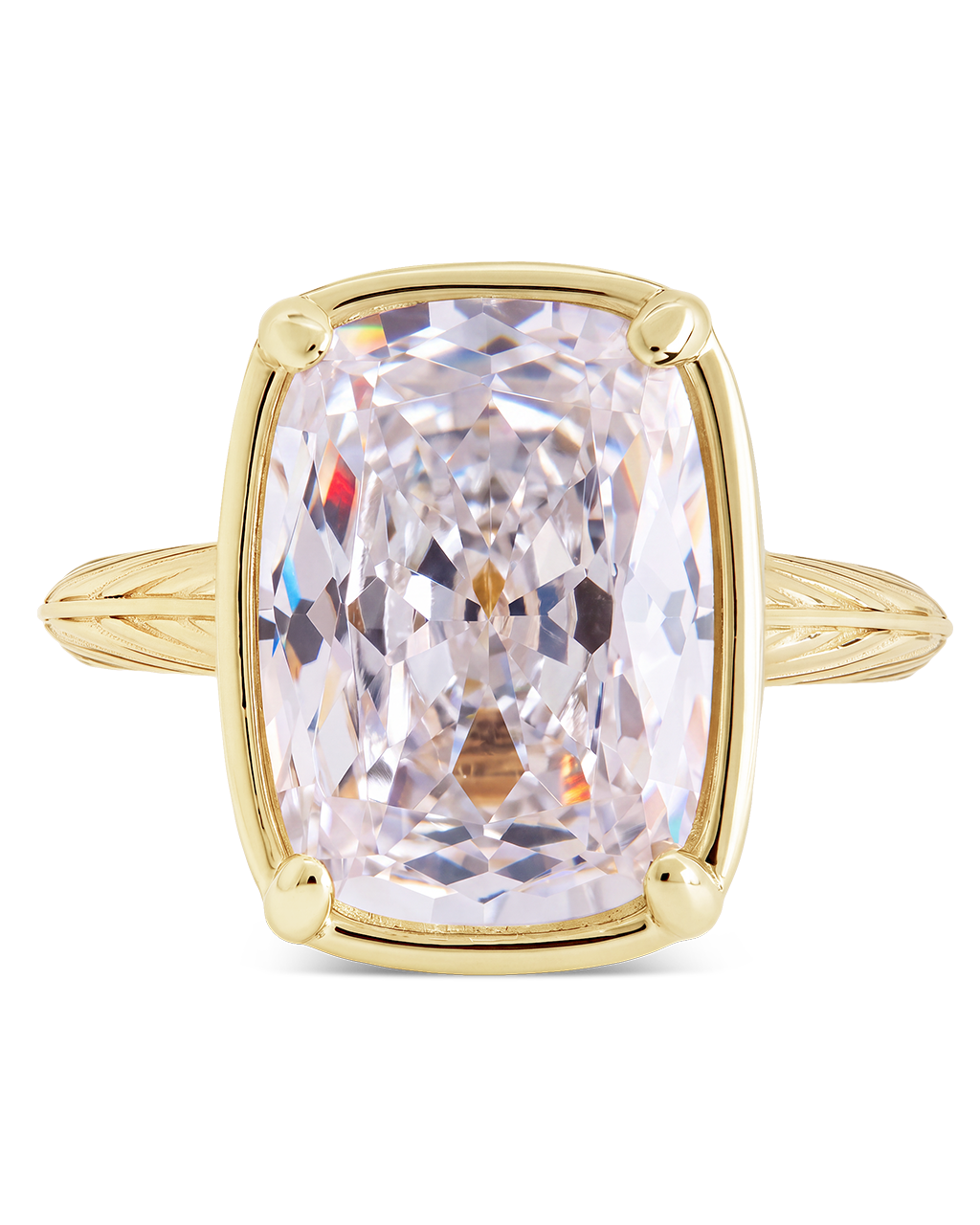 Sterling Silver Midi Elongated Cushion Ring