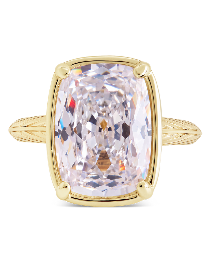 Sterling Silver Midi Elongated Cushion Ring
