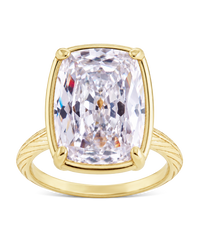 Sterling Silver Midi Elongated Cushion Ring