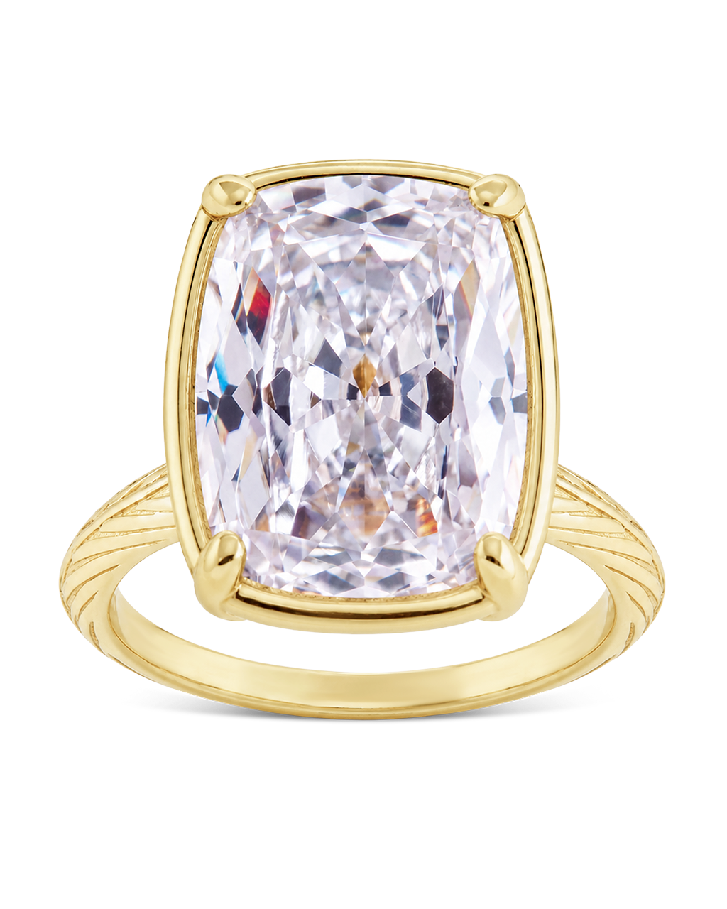 Sterling Silver Midi Elongated Cushion Ring