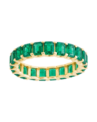 Sterling Silver Rio Baguette Emerald CZ Ring