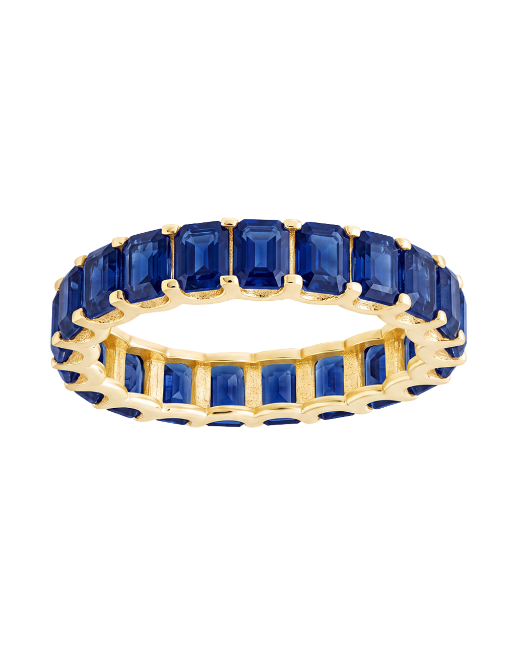 Sterling Silver Rio Baguette Sapphire CZ Ring