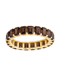 Sterling Silver Rio Baguette Chocolate CZ Ring