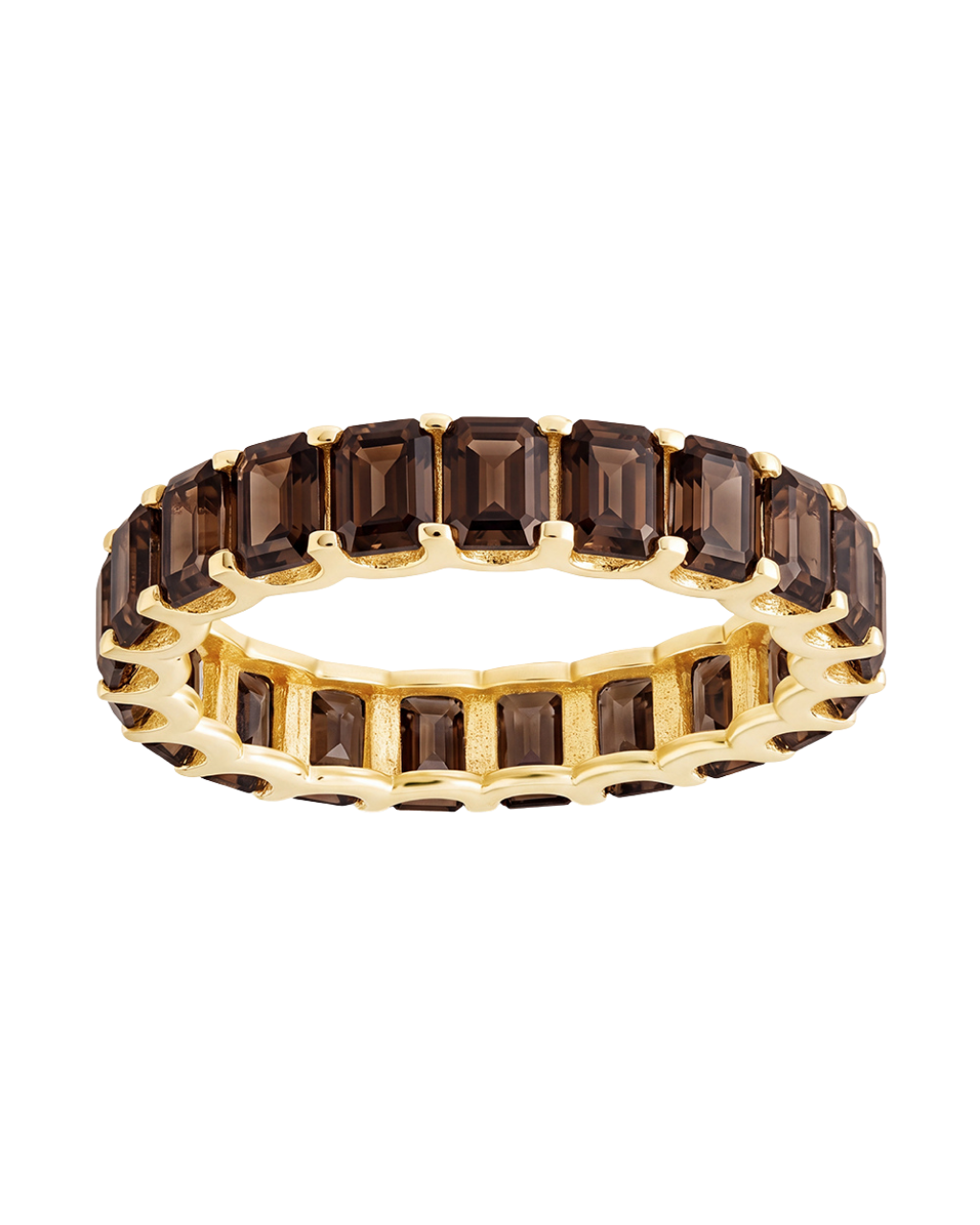 Sterling Silver Rio Baguette Chocolate CZ Ring