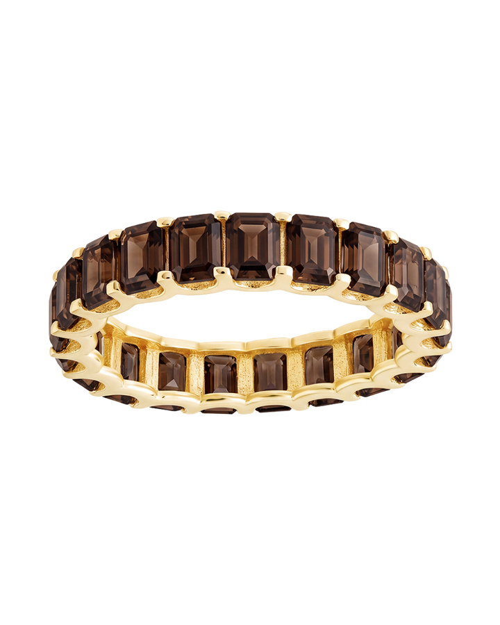 Sterling Silver Rio Baguette Chocolate CZ Ring