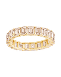 Sterling Silver Rio Baguette Champagne CZ Ring