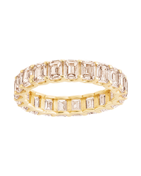 Sterling Silver Rio Baguette Champagne CZ Ring