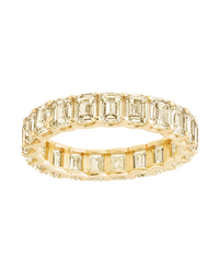 Sterling Silver Rio Baguette Light Yellow CZ Ring