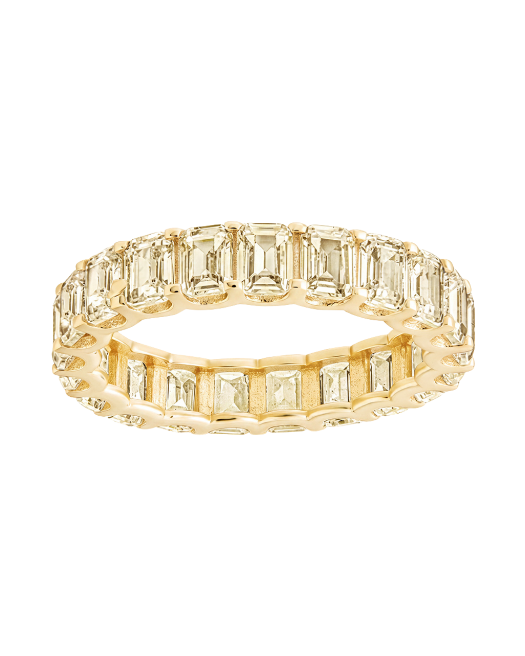 Sterling Silver Rio Baguette Light Yellow CZ Ring