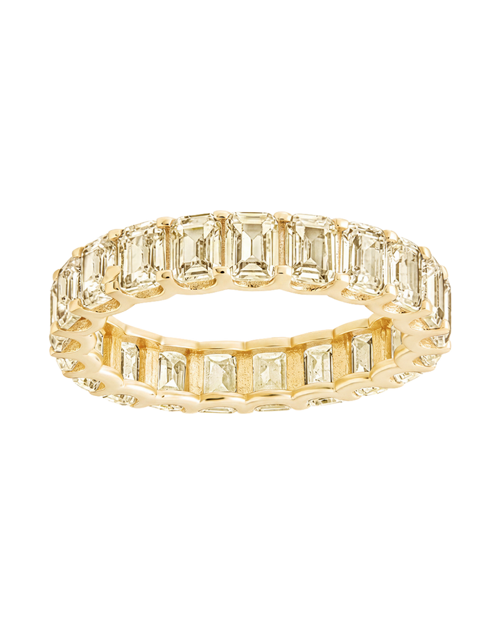 Sterling Silver Rio Baguette Light Yellow CZ Ring