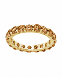 Sterling Silver Gracie Champagne CZ Eternity Ring
