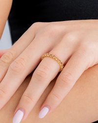 Sterling Silver Gracie Champagne CZ Eternity Ring
