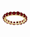 Sterling Silver Gracie Garnet CZ Eternity Ring