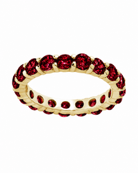 Sterling Silver Gracie Garnet CZ Eternity Ring