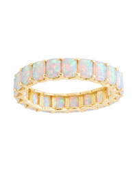 Sterling Silver Rio Baguette Opal Ring