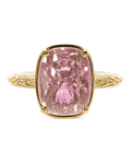 Sterling Silver Midi Elongated Cushion Pink Sapphire CZ Ring