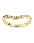 Sterling Silver Pave Crescent Stacking Ring