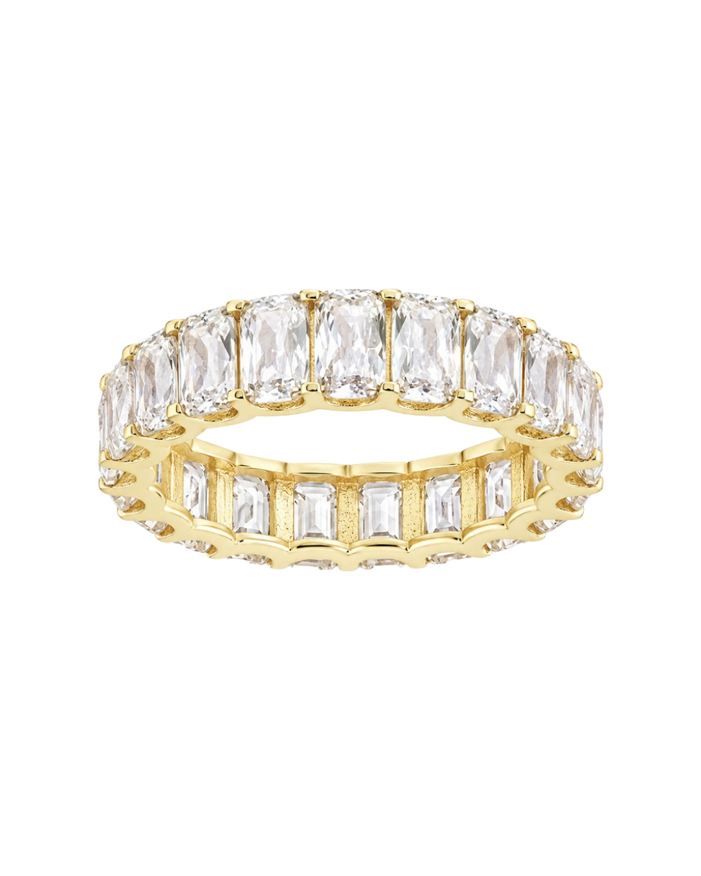 Sterling Silver Elongated Cushion Luxe Eternity Ring