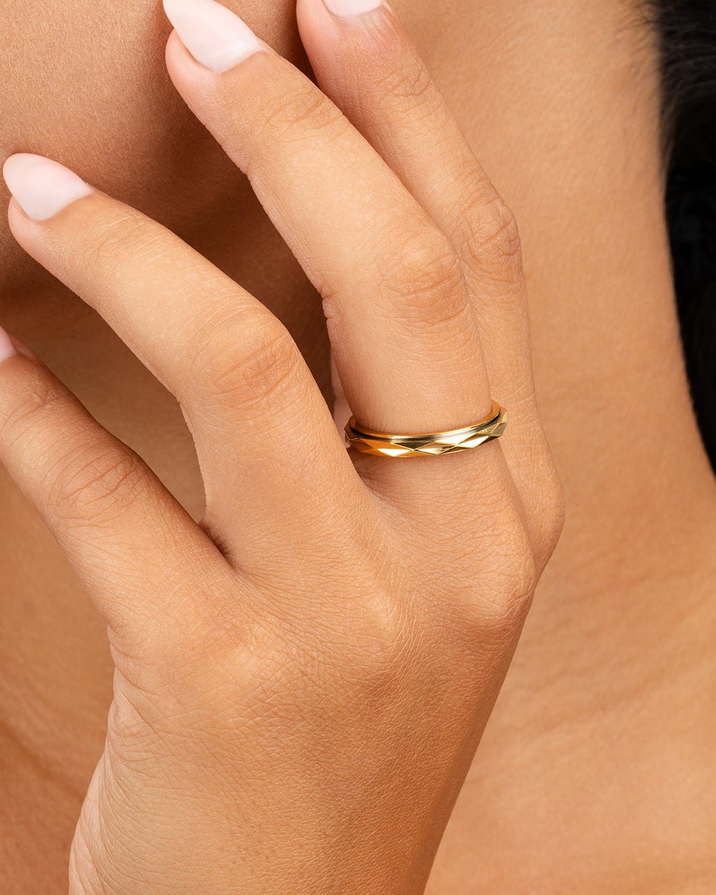 Textured Spinner Ring - Sterling Forever